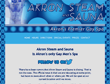 Tablet Screenshot of akronsteamandsauna.com